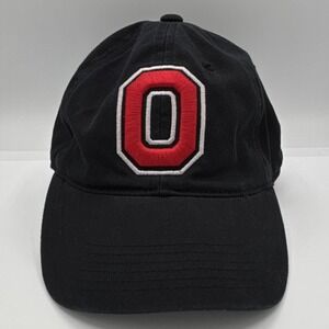 OSU Ohio State Buckeyes Black Red White Fitted Hat Officially Licensed Large